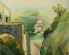 Italien Treppenaufgang in Barano Ischia Hans Möller 1934 Aquarell : Hans Möller, 1934, Aquarell, Reisen vor Kriegsausbruch, Italien, Treppenaufgang in Barano Ischia, Ischia Barano, Kay Möller / Annelies Möller, Weitere Infos unter : http://www.maler-hans-moeller.de, mailto:info@maler-hans-moeller.de